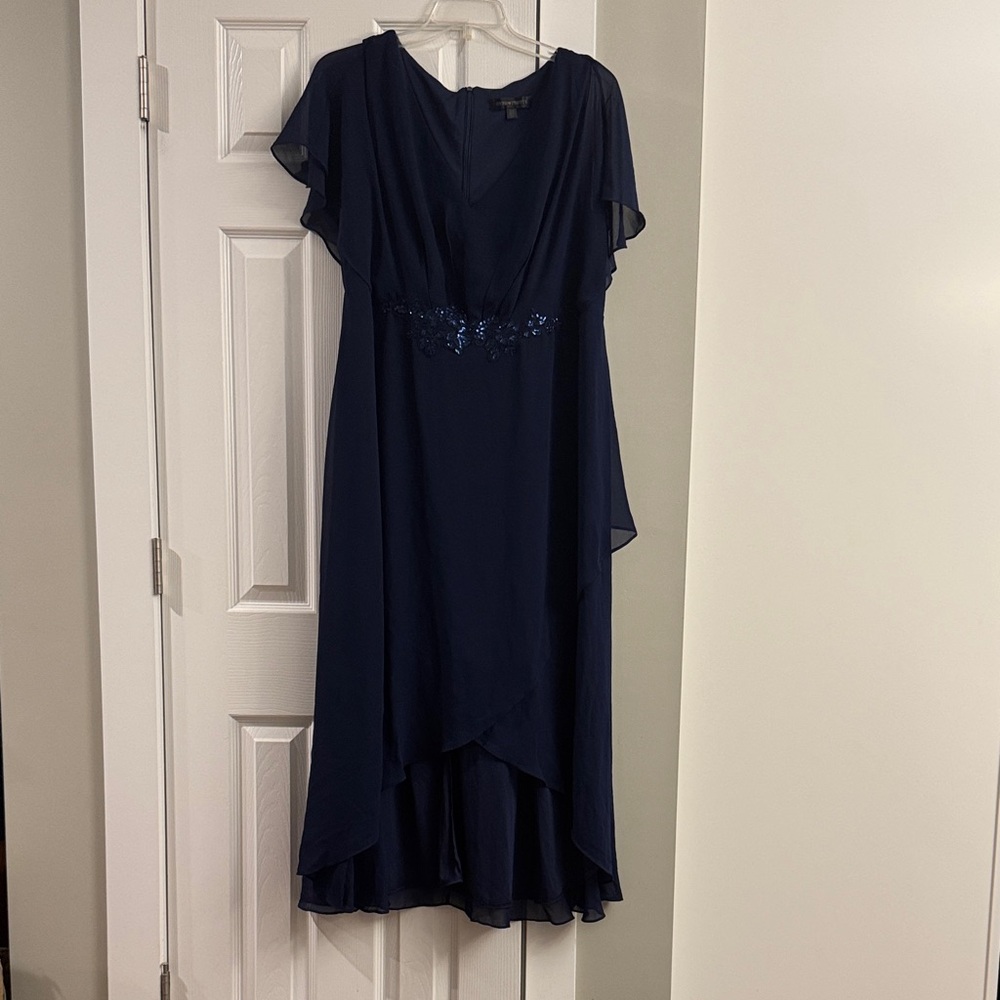 Ever Pretty Dark Blue High Low Dress
